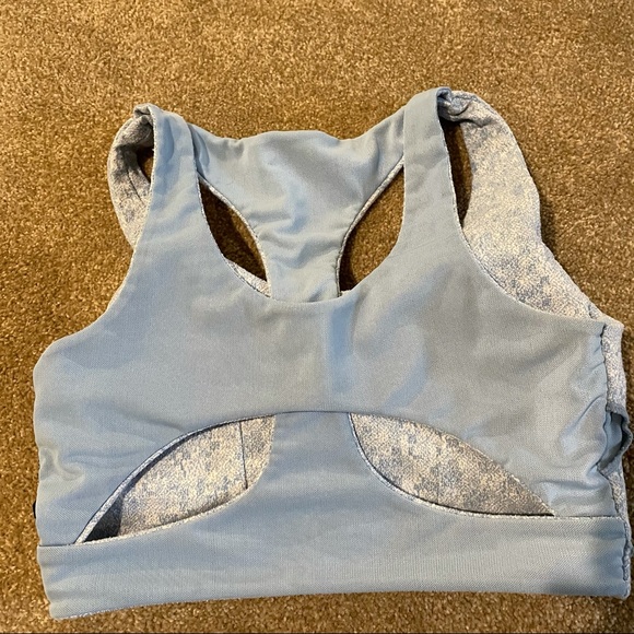 NWOT Gymshark Malibu Blue Marl Fleur Sports Bra - Picture 9 of 9